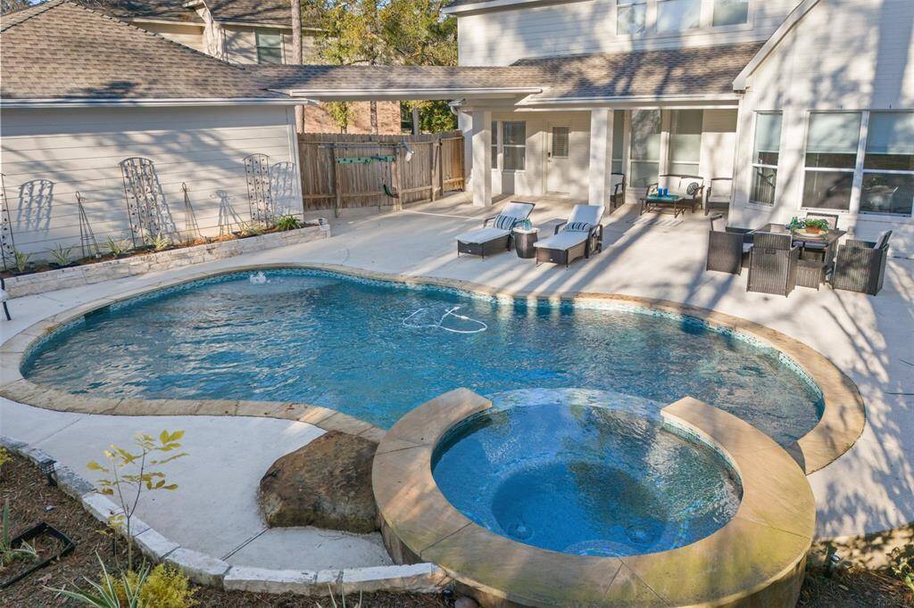 Sparkling heated saltwater pool