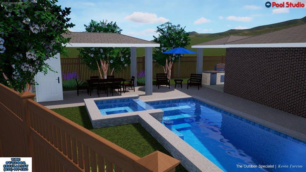 Rendering of a pool project