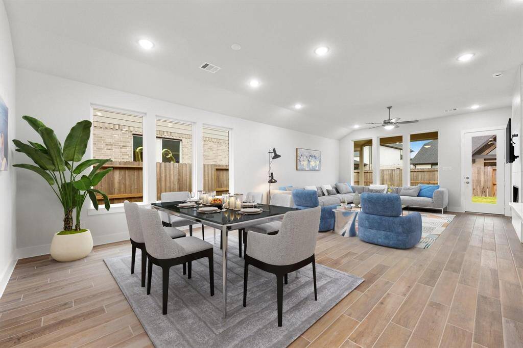 Virtual Staged - Living room and formal dining combo