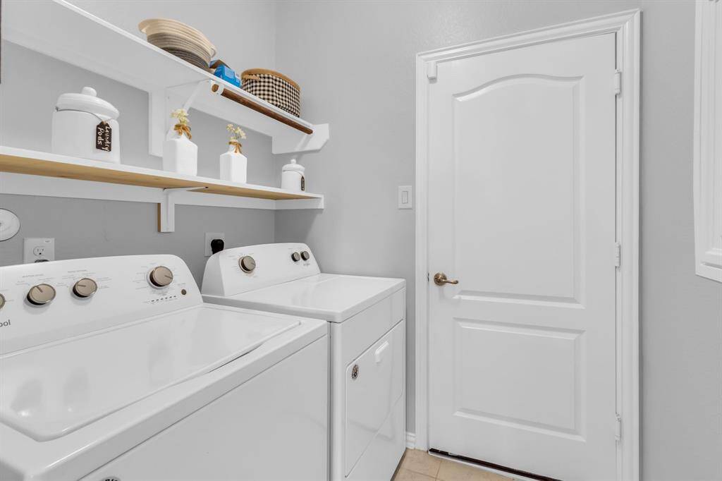 Laundry Room across from primary bedroom (1st floor)- WASHWER & DRY will convey with the sale of the home!