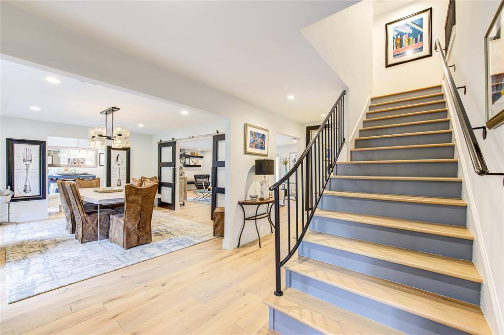Every detail of this home has been transformed into a timeless living space from the moment you walk through the front door. All the crown molding has been removed and edges squared off with no trim work so the lines are clean and modern throughout this home.