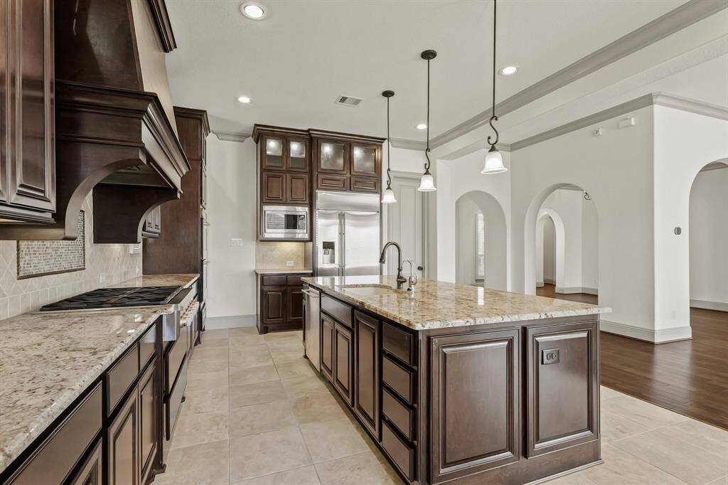 The island is oversized with additional storage!