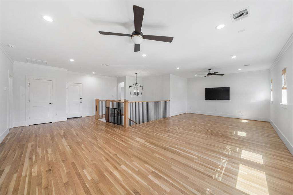 Plenty of space in this oversized upstairs living room.