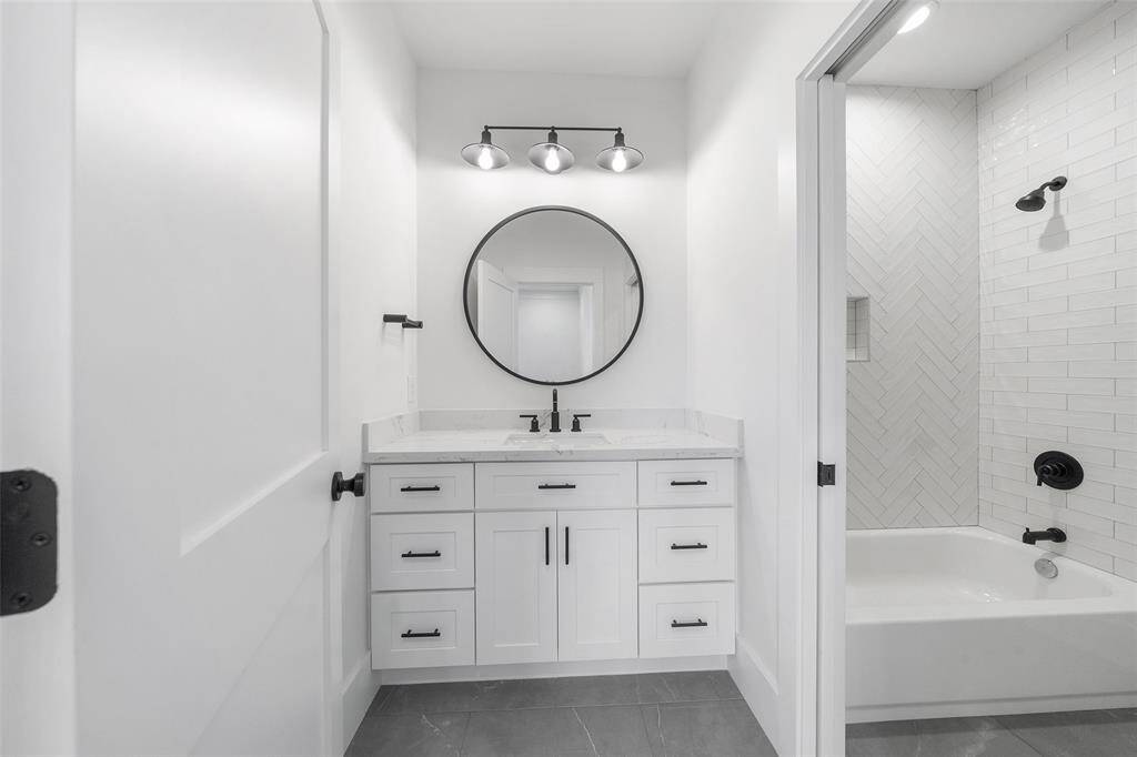 Second vanity attached to another upstairs bedroom.