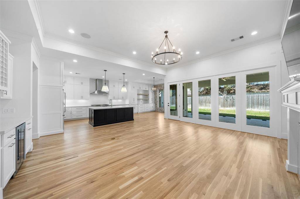 Spacious living room with loads of natural light.