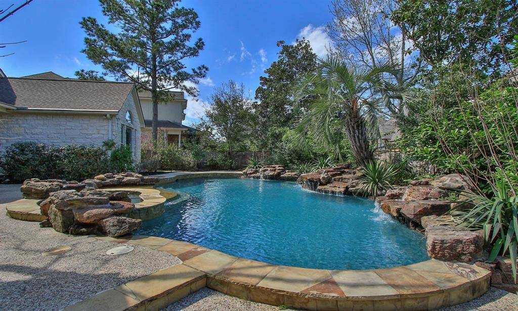 Multiple waterfalls perfect for tranquility and relaxation.