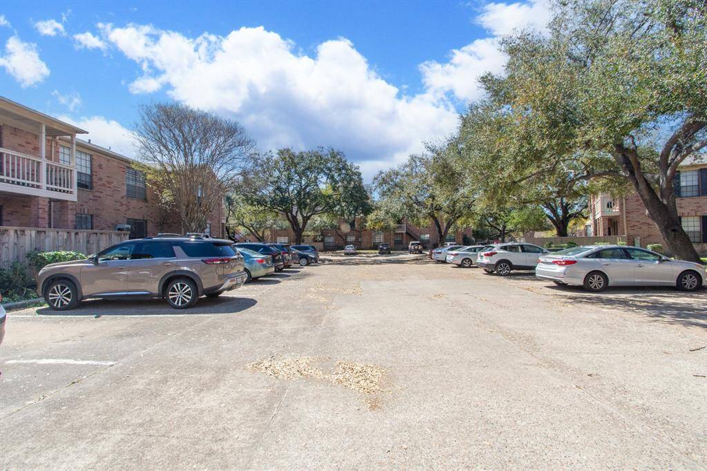 Condo has plenty of parking in front of the building