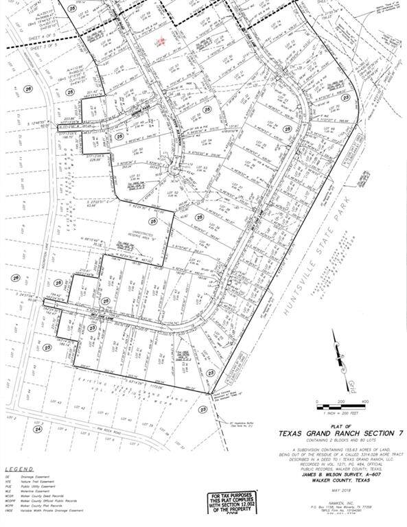 Phase 7 plat showing the location of Lot 58 marked by the red star.