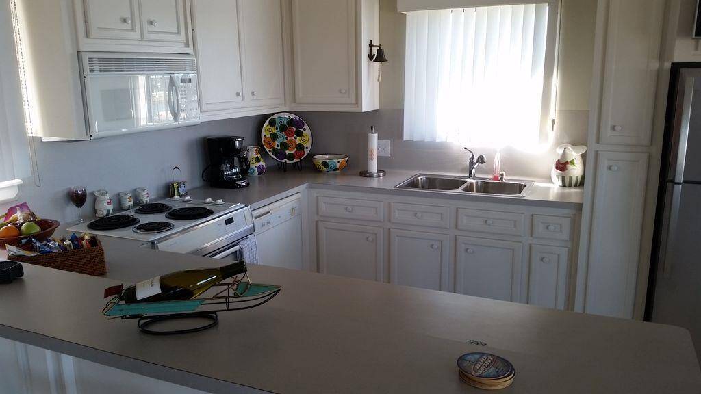 Full  kitchen makes it a complete boat house.