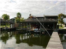 View from the pier back at the Lake Conroe Boathouse