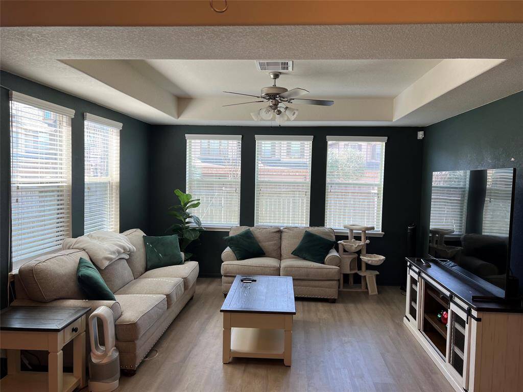 Windows on two sides of the room allows for plenty of natural light