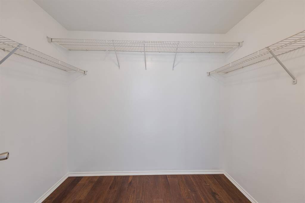 The primary closet is adaptable, offering a personal and practical space to start your day or reflect while choosing an outfit.