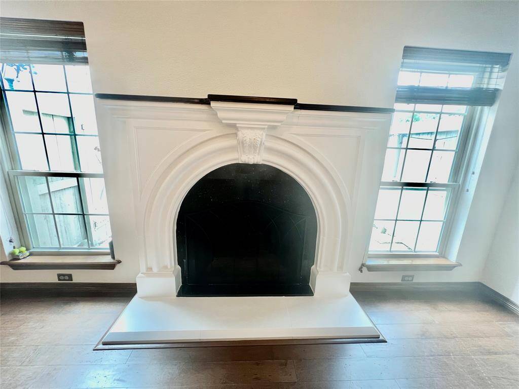 Elegant Stone Fireplace with Classic Mantel