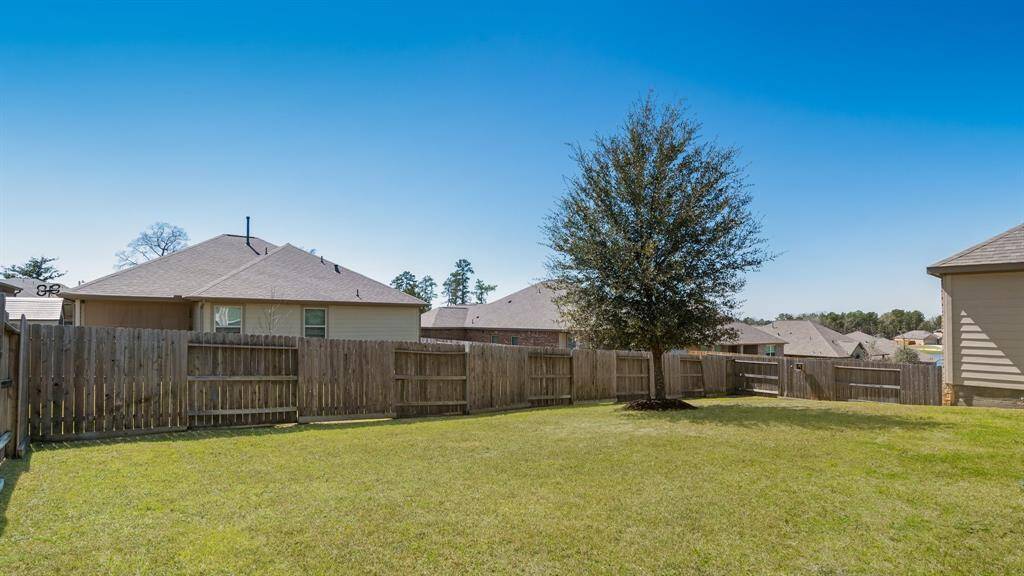 The entire back yard is fenced.