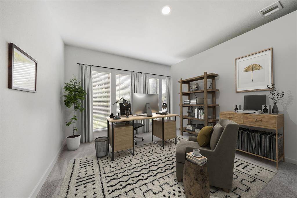 Flex room off the living room can be used as a den, game room or 2nd office. "Virtually staged"