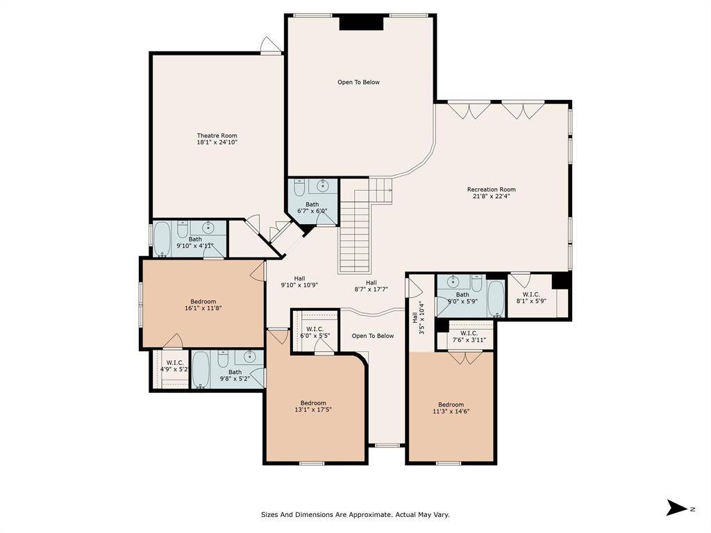 Second floor layout.