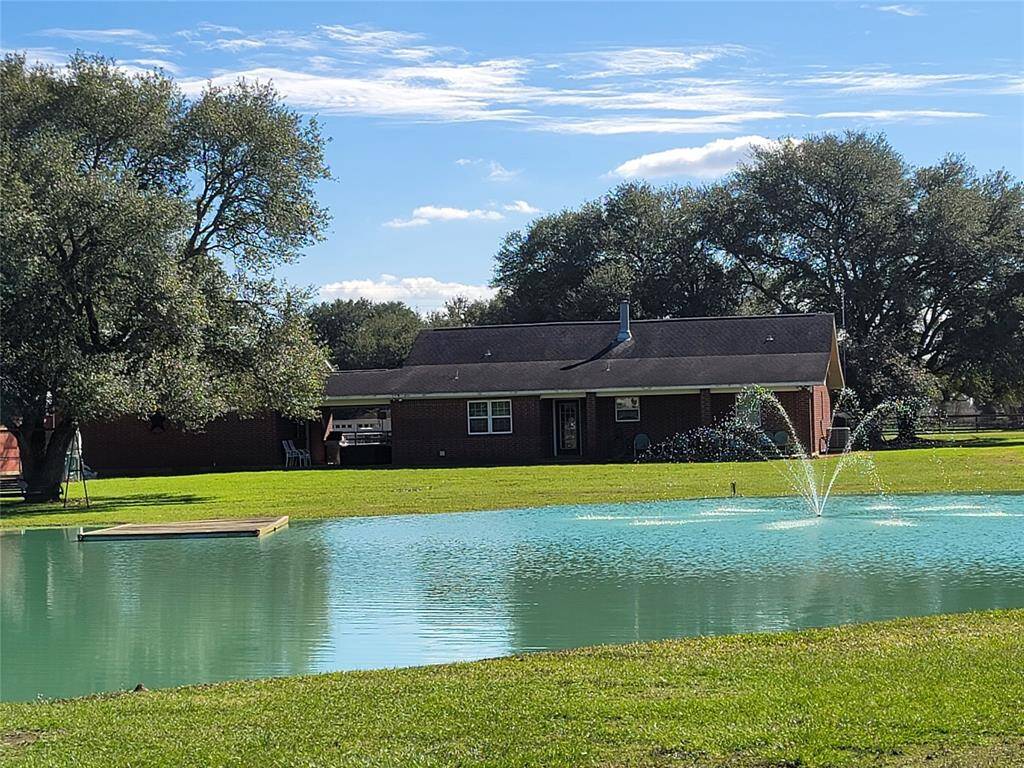 Pond with a fountain