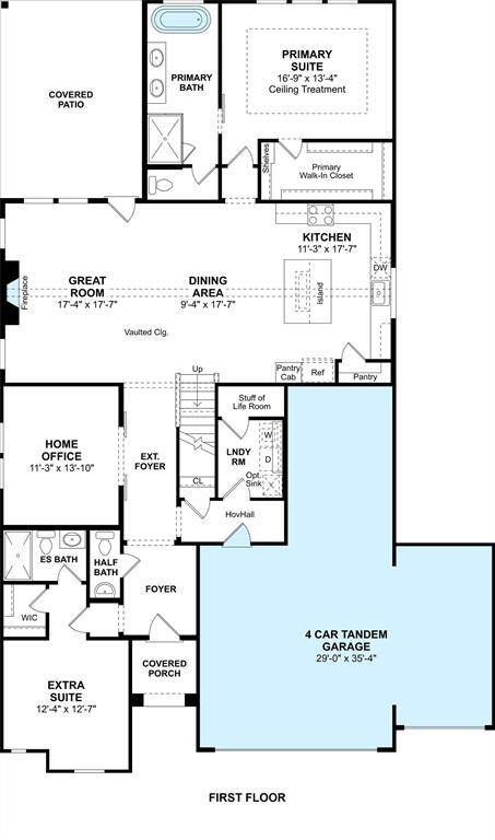 The Tuscaloosa floor plan by K. Hovnanian Homes. 1st Floor Shown. *Prices, plans, dimensions, features, specifications, materials, and availability of homes or communities are subject to change without notice or obligation.
