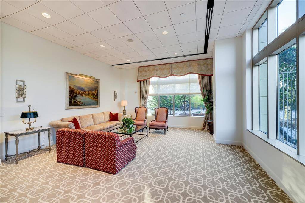 Another seating area within the party room for conversations.
