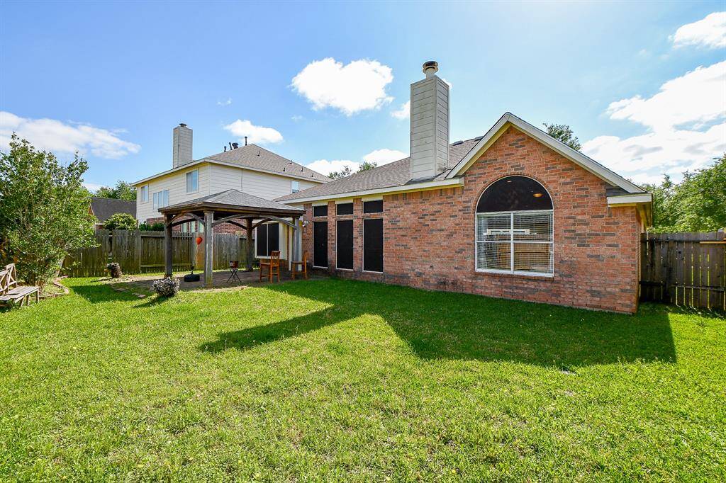 Nice backyard with covered patio