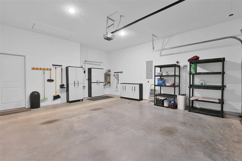 Garage - Energy-efficient tankless water heater.