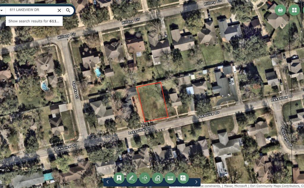 Aerial view of lot.