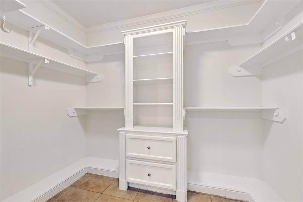 Custom primary closet.