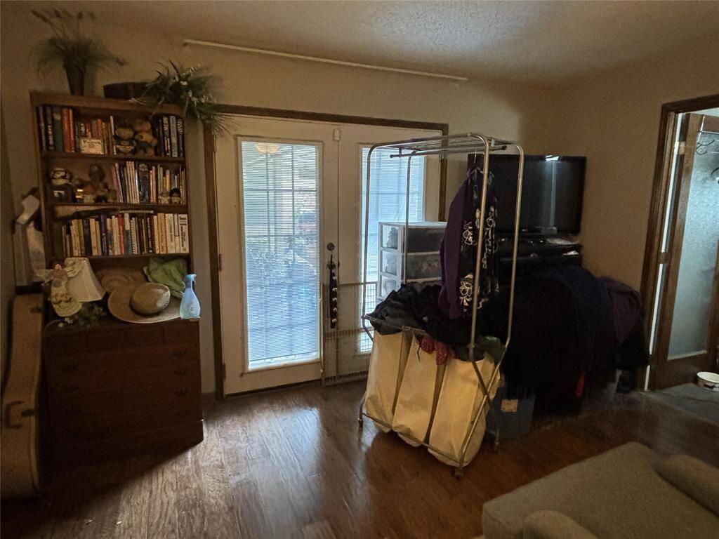 Den with double doors