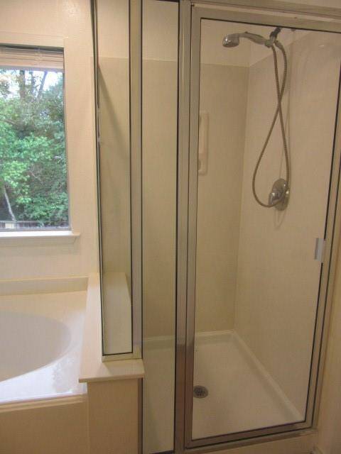 Separate shower in primary bath