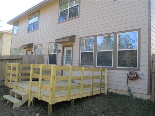 Rear view of the home