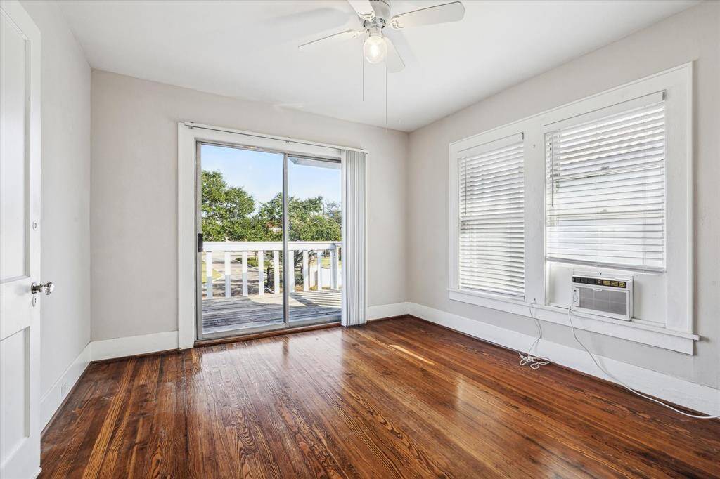 One of the two bedrooms.  This bedroom has access to the balcony.