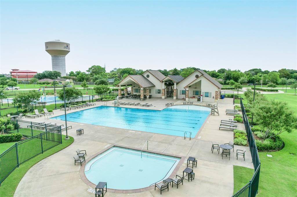 Aerial view of the pool
