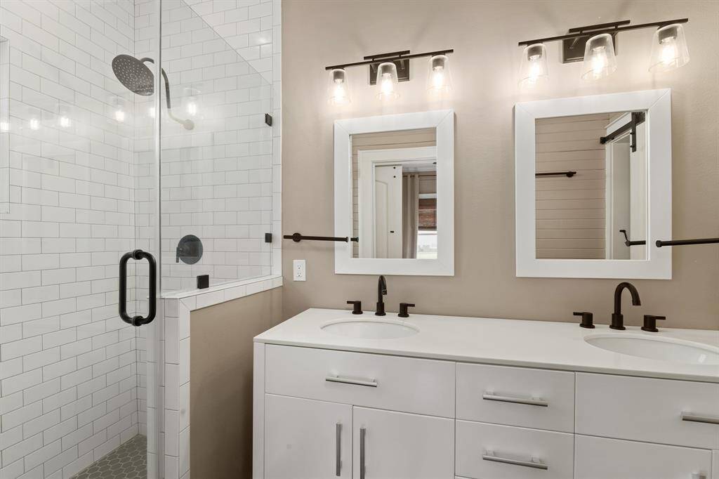 Down stairs master bath, shower to the left and water closet (toilet room) to the right.