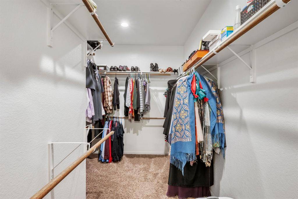 The primary closet is huge!