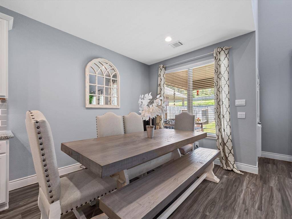 Formal Dining Room connected to Kitchen and Family Room.