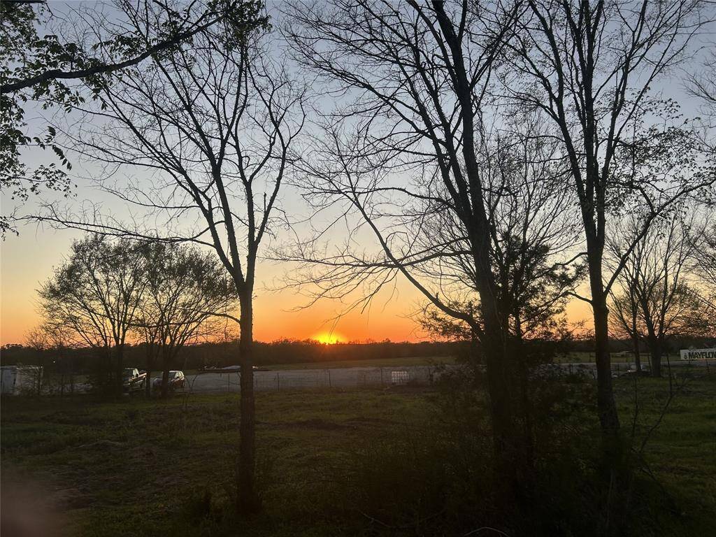 View of sunset from property