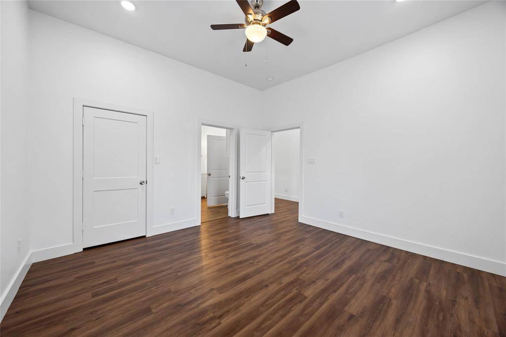 The front bedroom includes access to the hall bathroom.