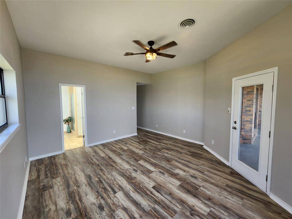 Master bedroom looking towards bath