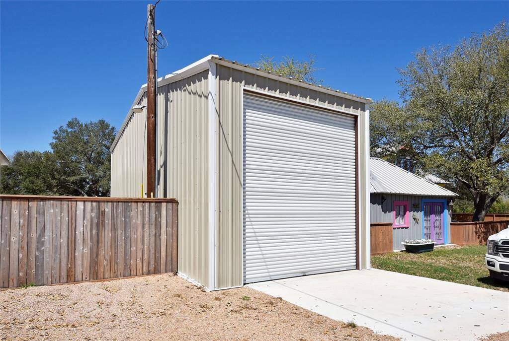 This is a view of the RV garage from the street.