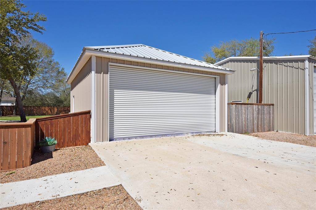 This is a view of the oversized 2 car garage for the Guest house. Again, sideways lead you where you need to be.