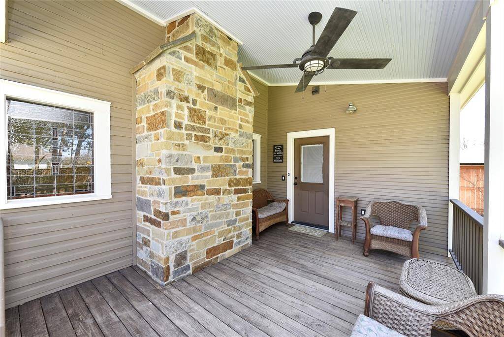 This is a view of the back porch for the Guest House. This whole property has been so well maintained.