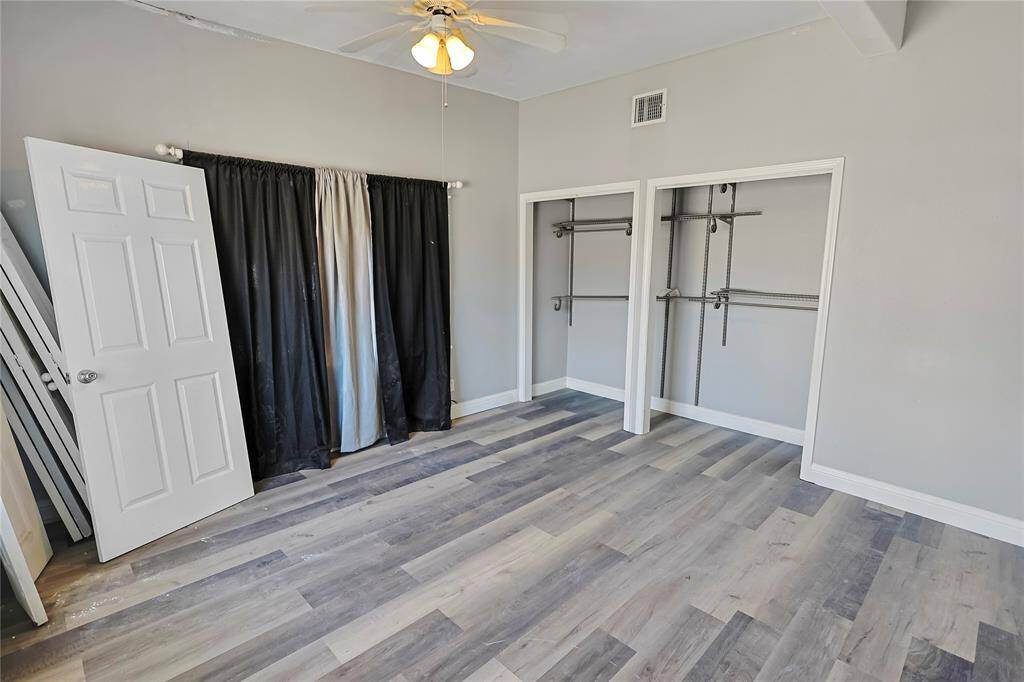 The unit facing 20th Street is mostly updates with ample closet space.