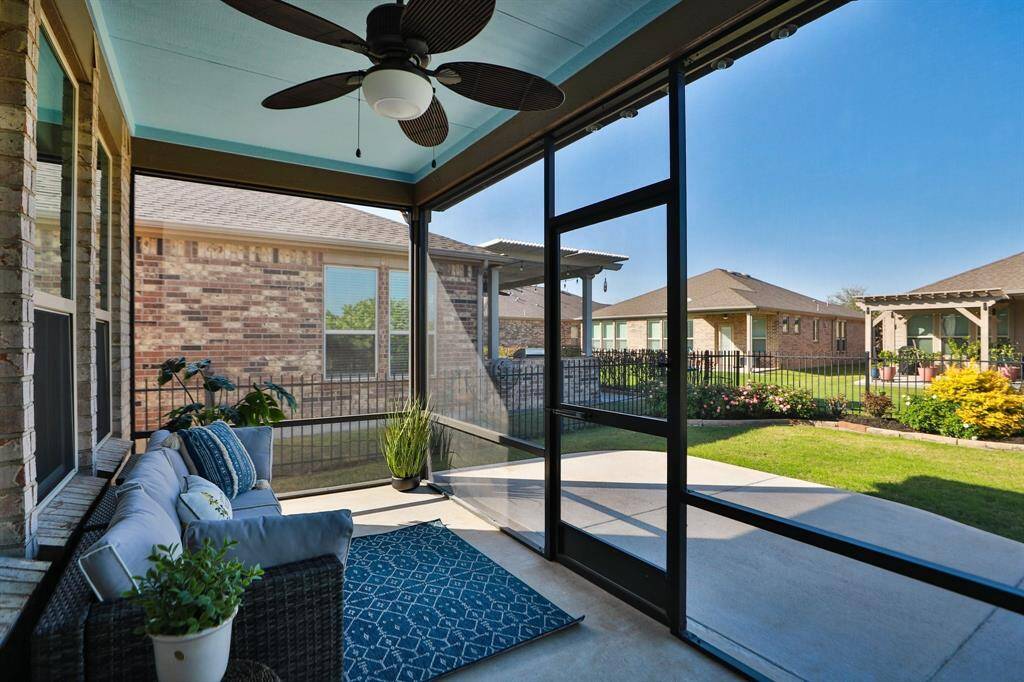Relax on the screened--in back porch.