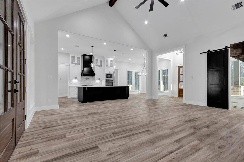 Staged photo of exact floorplan from another listing