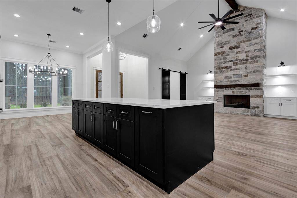 Staged photo of exact floorplan from another listing