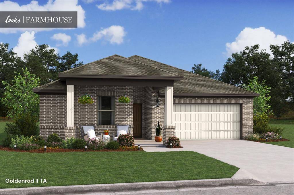 Charming Goldenrod II design by K. Hovnanian Homes in elevation TA built in beautiful Ascend at Legends Bay. (*Artist rendering used for illustration purposes only.)