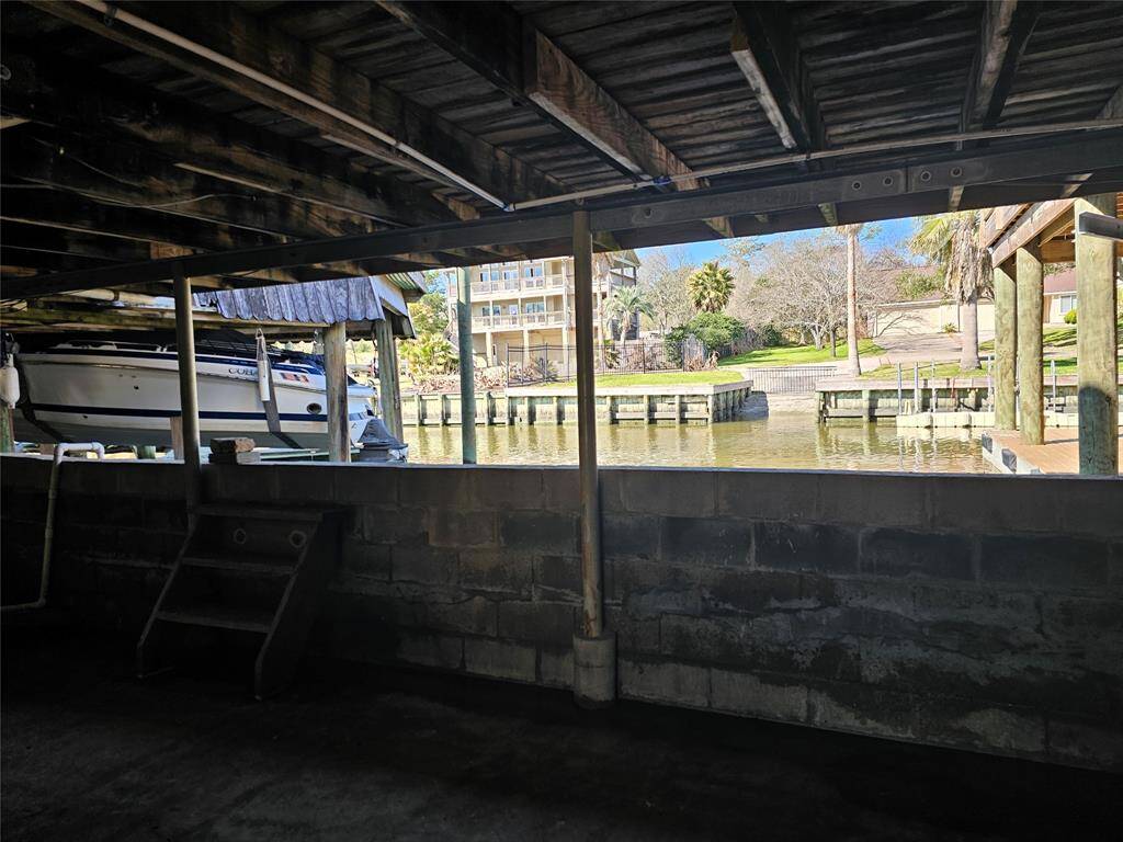 Ground level area under deck.