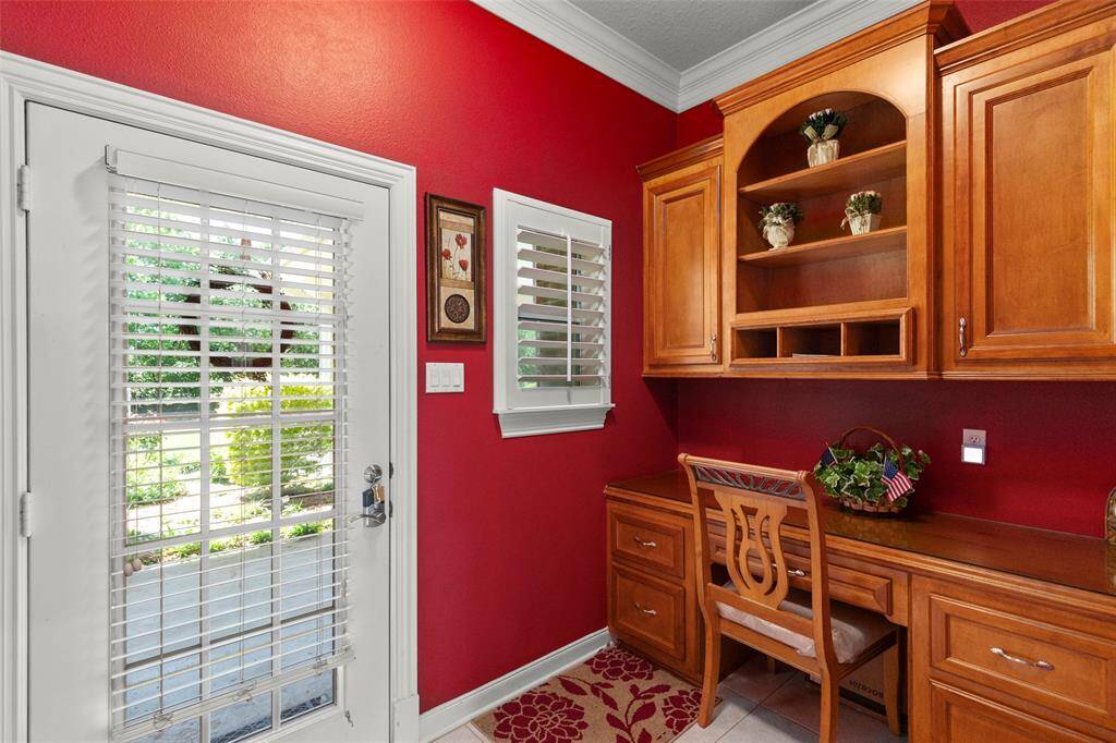Mud room, with gorgeous built-in desk