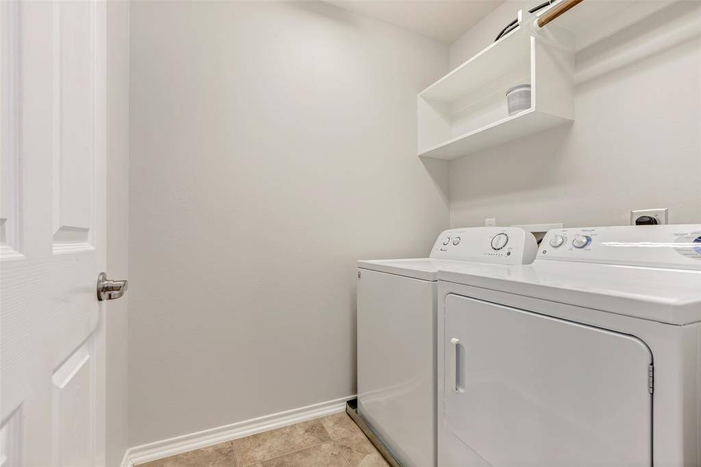 Washer and dryer included, laundry room is upstairs.