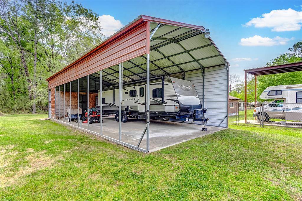 RV Cover and room for extra storage: camper not included